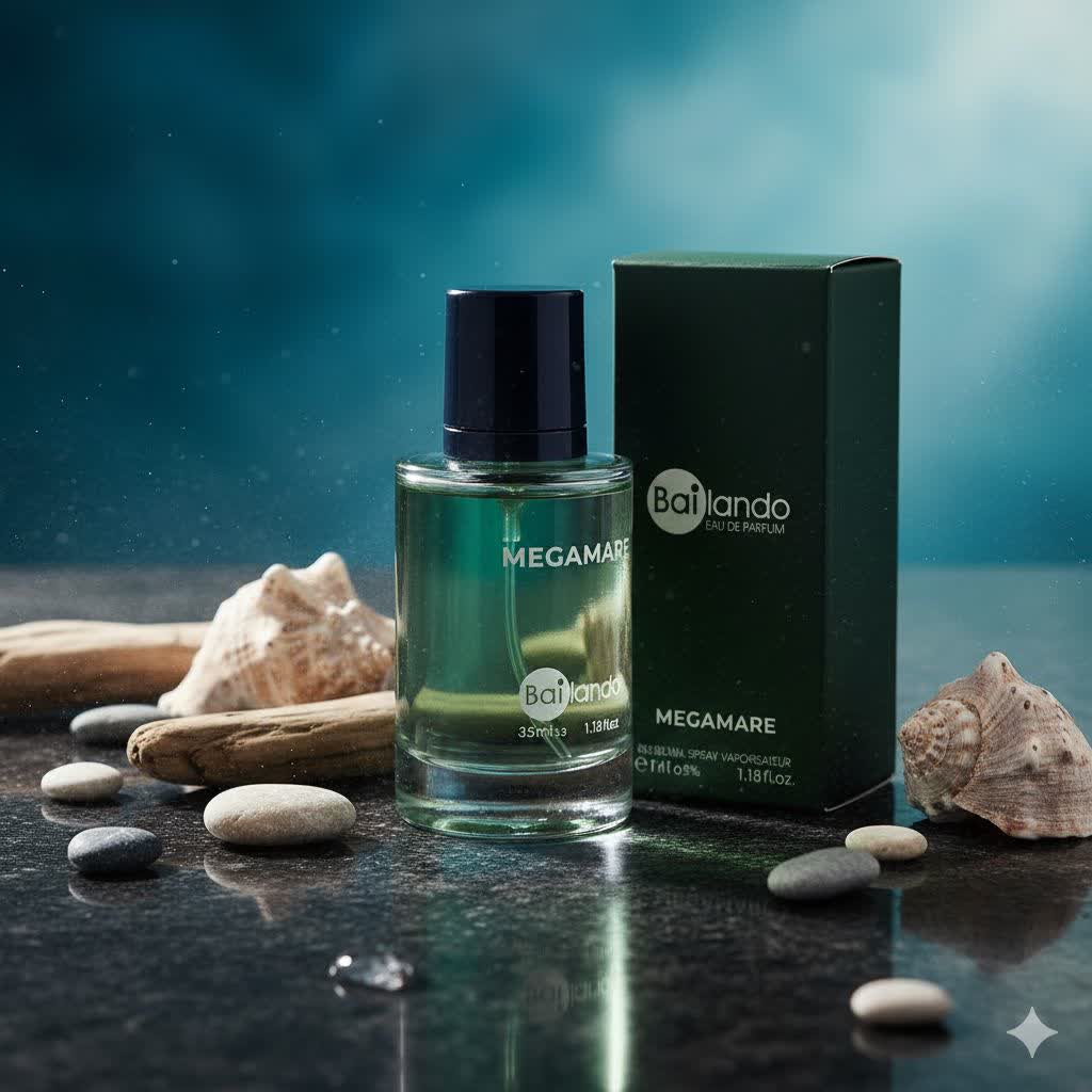 عطر جیبی مردانه بایلندو مدل MEGAMARE حجم 35 میلی لیتر