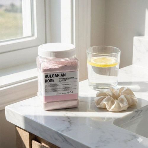 ماسک هیدروژلی گل رز بلغاری BULGARIAN ROSE دکتر مینایر 400 گرم