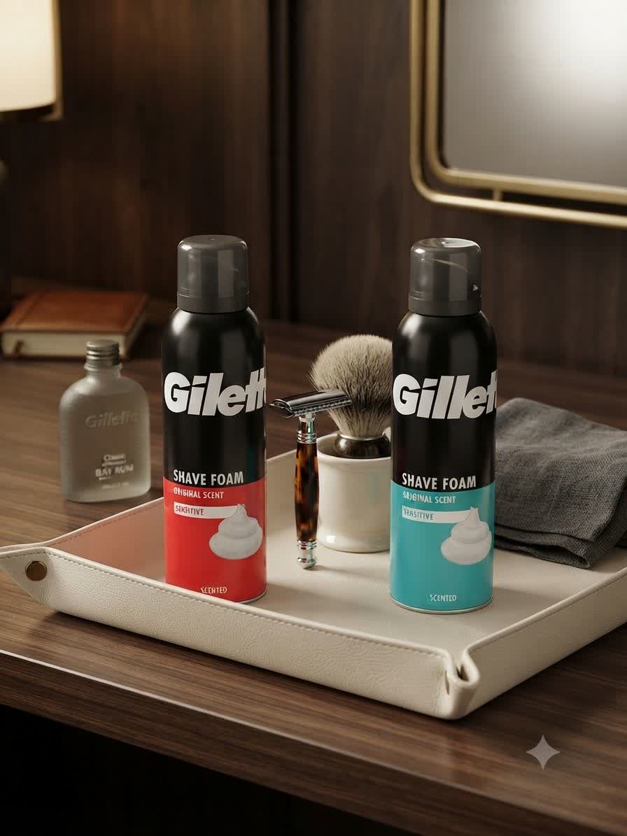 فوم اصلاح ژیلت سری Sensitive اورجینال
